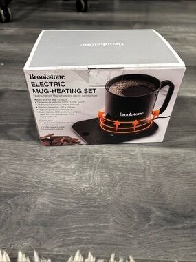 Brookstone Black Electric Mug Warming Set